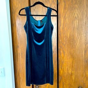 Blue Velvet Dress